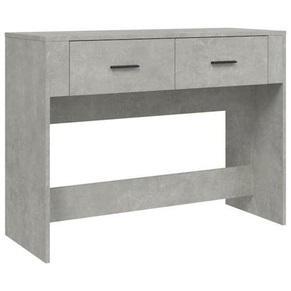 Tablekonsol med to opbevaringsskuffer 100 x 39 x 75 cm i grå ingeniørtræ DEC031223 kastanj