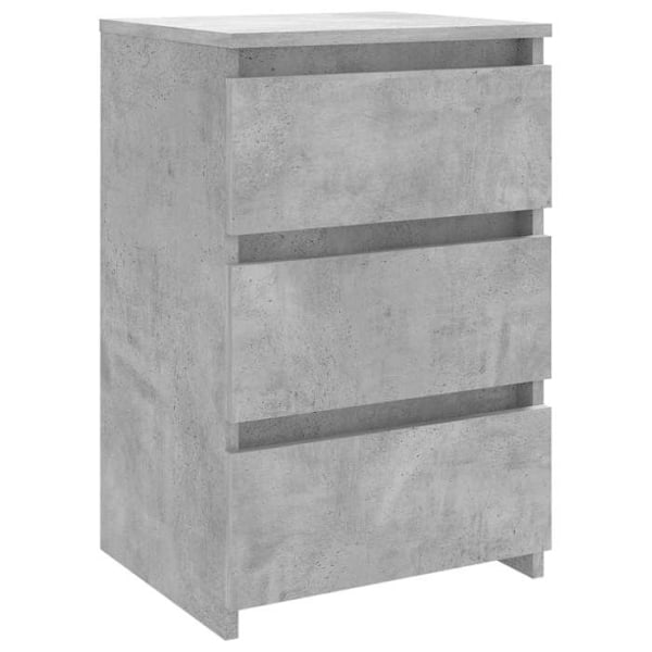 Sæt med 2 natborde med 3 skuffer 40 x 35 x 62,5 cm grå spånplade DEC035378 Grå