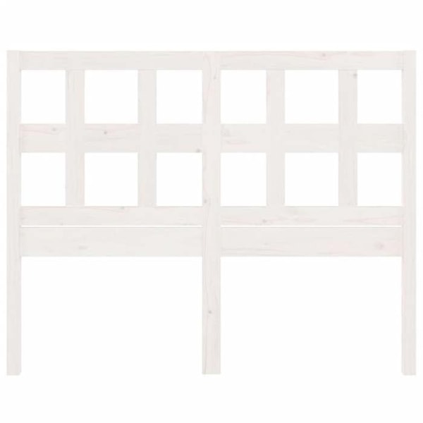 Hovedgærde til seng, soveværelse, møbel 205,5 x 4 x 100 cm, hvidt fyrretræ TDL0203740
