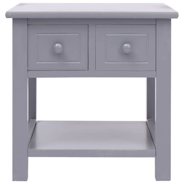Sidosbord vid soffan med lådor 40 x 40 x 40 cm av grå paulownia DEC032440 kastanj