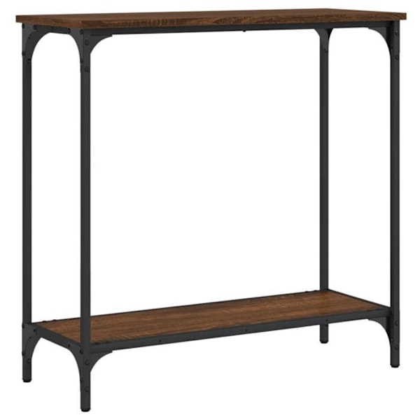 Konsolbord praktiskt för en organiserad entré 75 x 30,5 x 75 cm ingenjörsträ och metall DEC031880 kastanj