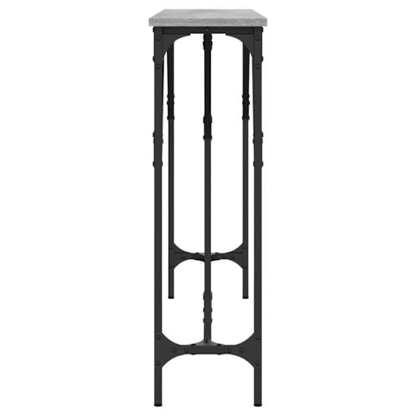 Konsolbord 140 x 23 x 75 cm i grå ingeniørtræ og metal DEC032215 kastanj