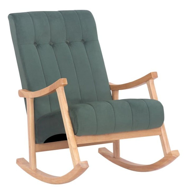 Gyngestol - Ikke specificeret - Grøn - Fløjl - 1 plads - Moderne design Grön