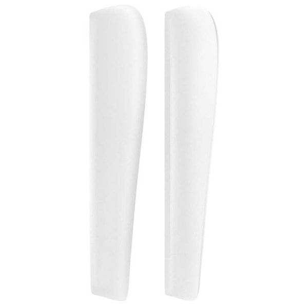 Hovedgærde til soveværelse med sidelæbe 203 x 23 x 118/128 cm syntetisk hvid TDL0205780 Vit