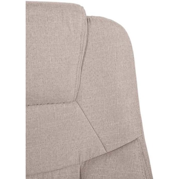 Ergonomisk kontorsstol är bekväm i creme färg och krommetall 10_0002384 Grädde