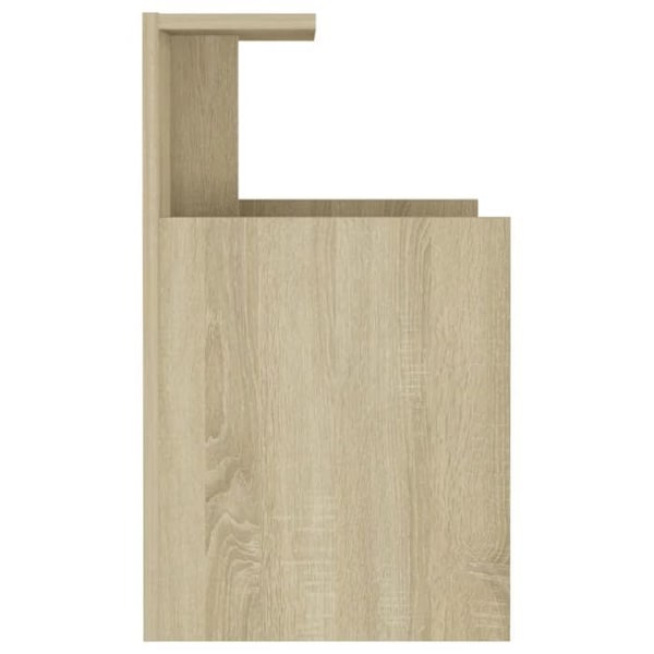 Sæt med 2 natborde med hylder 40 x 35 x 60 cm spånplade i egetræ farve DEC035259 Flerfärgad