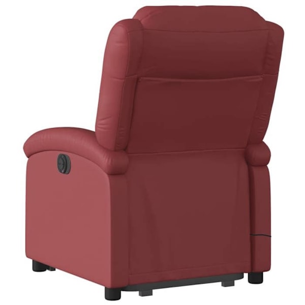 Hieronta- ja kallistettava rentoutumistuoli punaisessa Bordeaux PVC:ssä DEC027829 Bordeaux