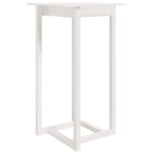 Multifunktionelt sidebord højt 60 x 60 x 110 cm i massivt hvidt fyrretræ DEC036416 Vit
