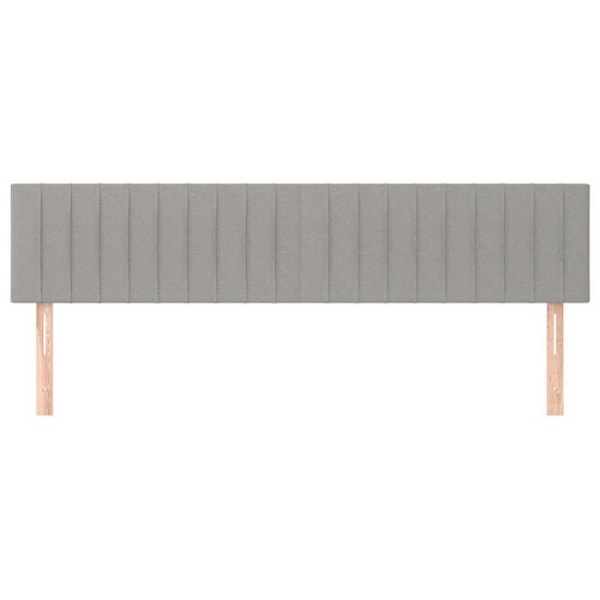 Sänggavel - Ej specificerad - 90x78/88 cm - Ljusgrått tyg - Klassisk - Höjdjusterbar Ljusgrått