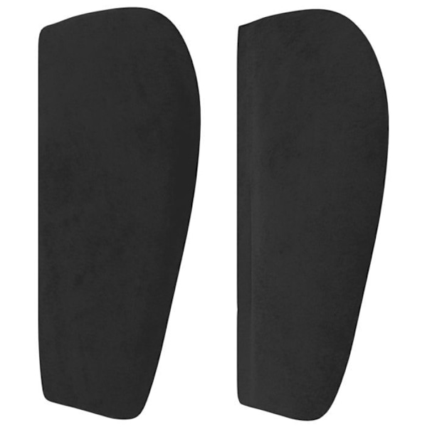 Hovedgærde til seng med sidekant 103 x 23 x 78/88 cm, sort velour, TDL0204588 Svart