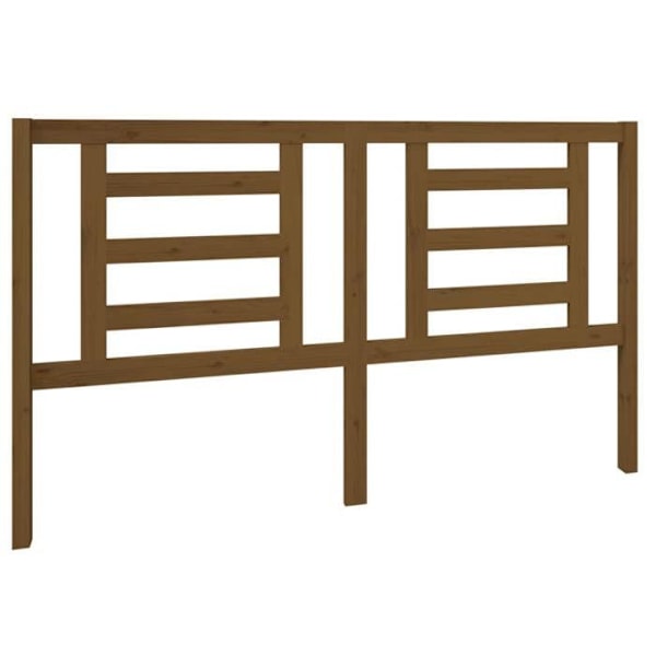 Hovedgærde til seng soveværelse møbel 166 x 4 x 100 cm massiv træ lys brun TDL0202942