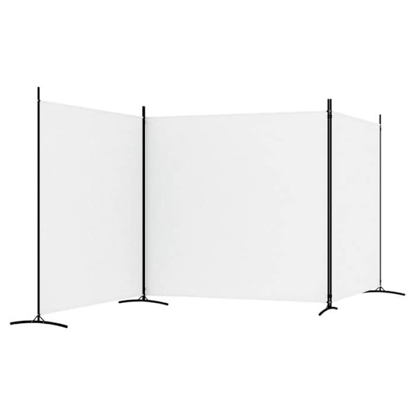 Kolme paneelia sisältävä valkoinen kangas- ja rautapaneeli 525 x 180 cm DEC030745 Vit