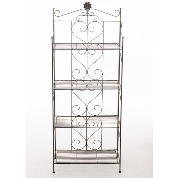Neljä tasoa rustiikkityylinen metallihylly 160x60 cm pronssin värinen 10_0003913 Brons