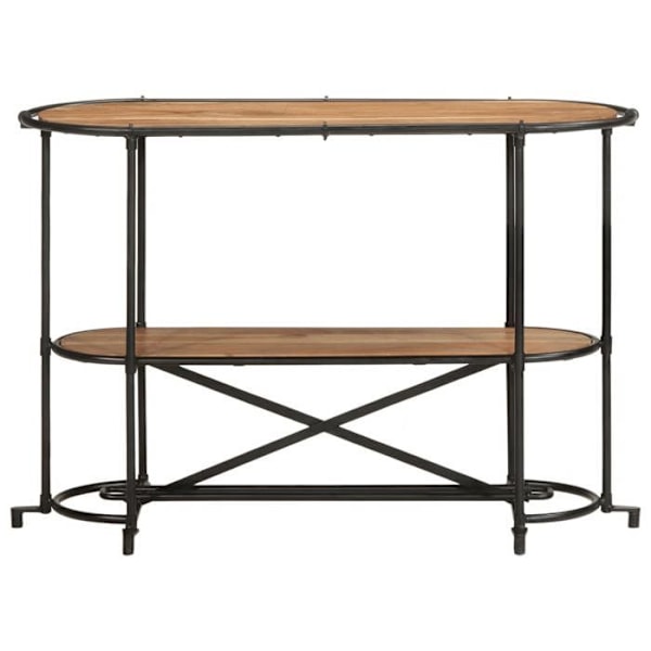 Praktisk konsolbord med hylde til en organiseret entré 110 x 42 x 76 cm massiv akacietræ og jern DEC031532 kastanj