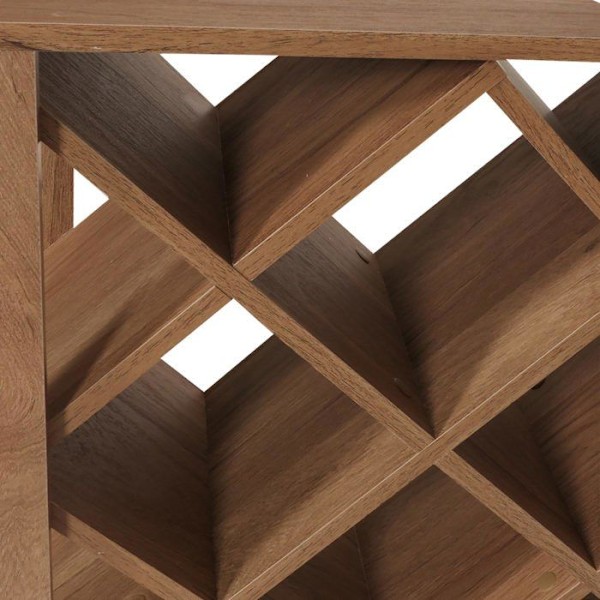 Barbord med vinreol, opbevaringsrum 93 x 120 x 98 cm MDF brun 04_0008515 kastanj