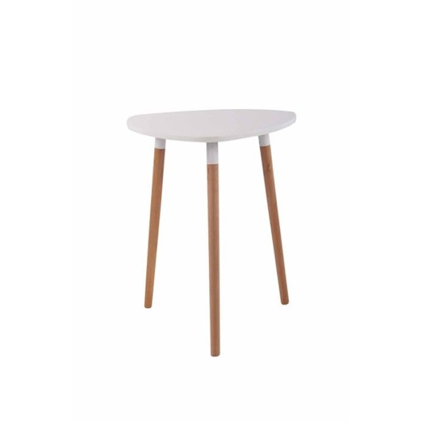 Køkkenbord, sidebord i træ, hvid farve, højde 75 Ø 60