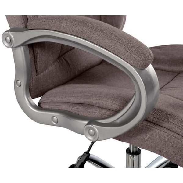 Ergonomisk kontorstol er komfortabel i taupe stof og krommetal 10_0002387 Metall