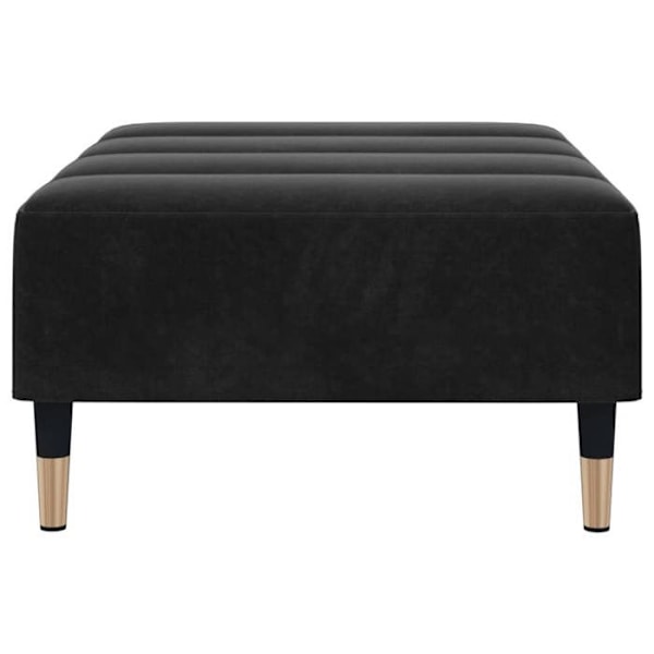 Fodskammel til seng, 77 x 55 x 31 cm, sort velour DEC030523 Svart