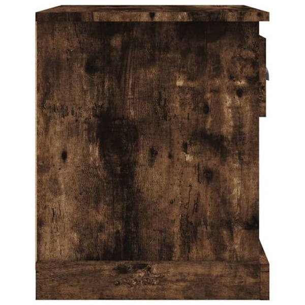 Sæt med 2 natborde med skuffe og åbent rum 39 x 39 x 47,5 cm ingeniørtræ brun DEC035069 kastanj