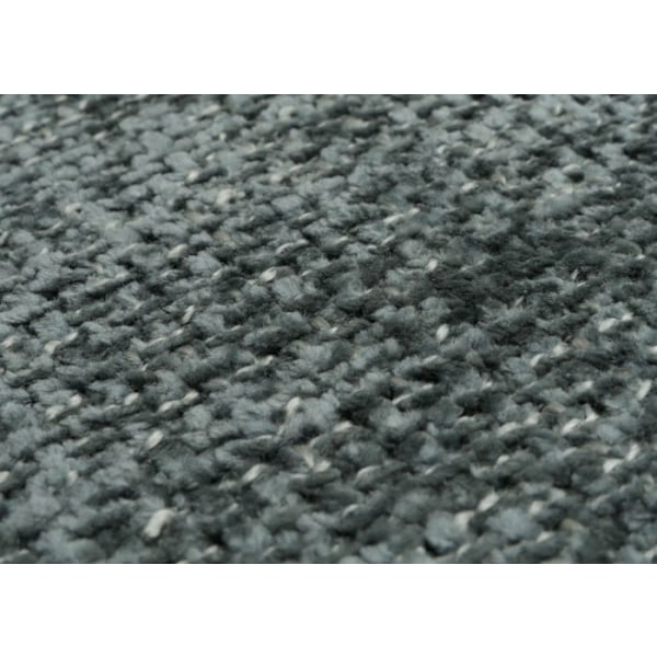 Banc de salle à manger rembourré avec dossier en tissu chenille bleu vert et acier inoxydable, longueur 180 cm 04_0005845 Blå