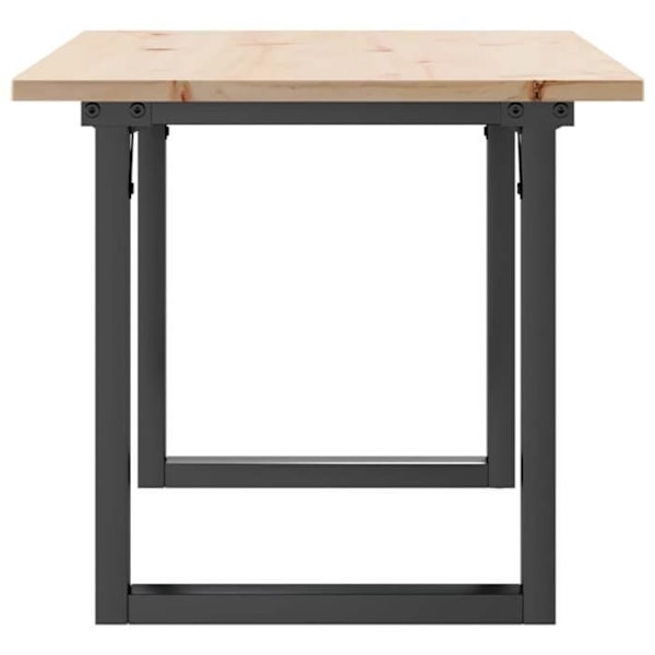 Rektangulärt soffbord i industriell stil 90 x 40 x 45 cm i furu och stål DEC036251 kastanj