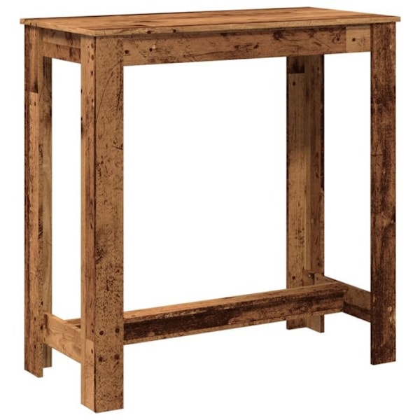 Multifunktionelt sidebord barbord 102 x 50 x 103,5 cm brunt ingeniørtræ DEC036503 kastanj