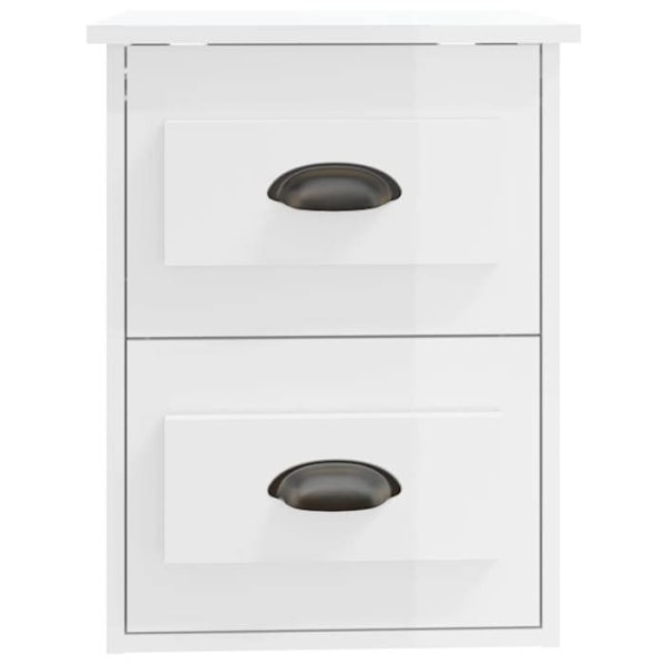 Set av 2 väggmonterade sängbord med lådor 41,5 x 36 x 53 cm vit ingenjörsträ DEC036032 Vit