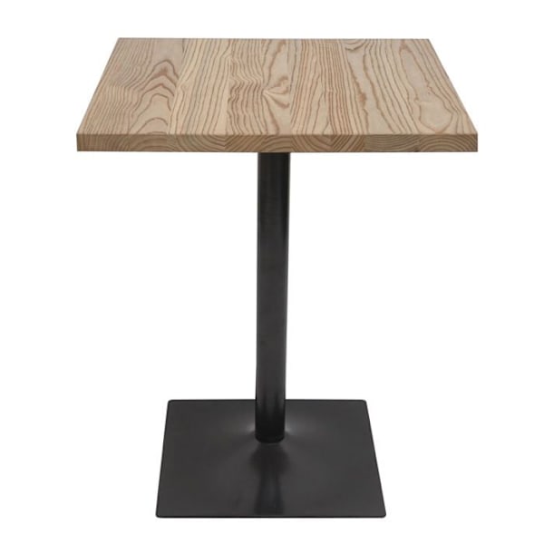 Bistronpöytä teollisuussuunnittelulla, metallia ja vaaleaa tammipuuta, 70x70 cm 04_0008523 kastanj