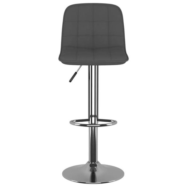 Set med 2 barstolar, justerbar höjd, i mörkgrått tyg och stål DEC029712 Grå