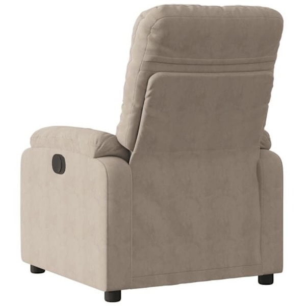 Mikrofiberfåtölj med komfortabel stoppning, manuell lutningsfunktion i taupe DEC028206 Guld