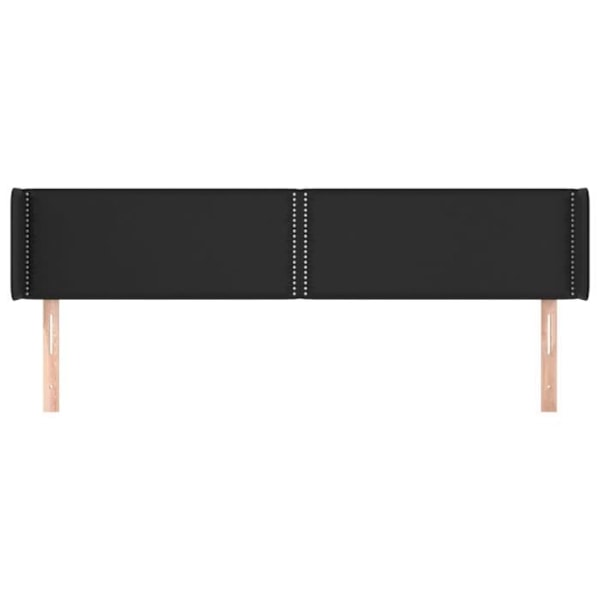 Hovedgærde - Sort - 163x16x78/88 cm - Syntetisk skind - Klassisk - Holdbar Svart