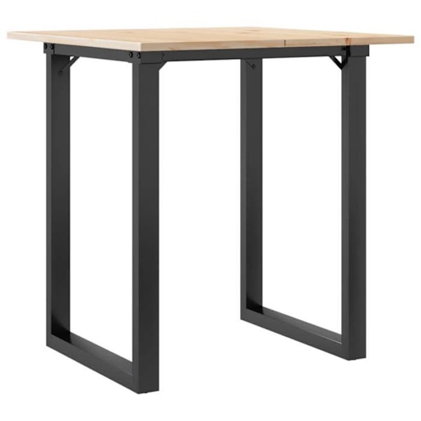 Industriel design spisestue bord 70 x 70 x 75 cm massiv fyrretræ og stål DEC036792 kastanj