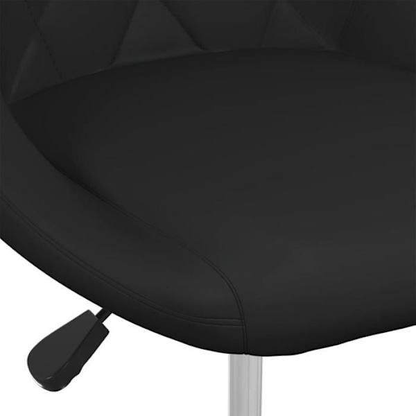 Taburet bar x1 høj stol med diamantsting i sort PVC, stålramme DEC029520 Svart