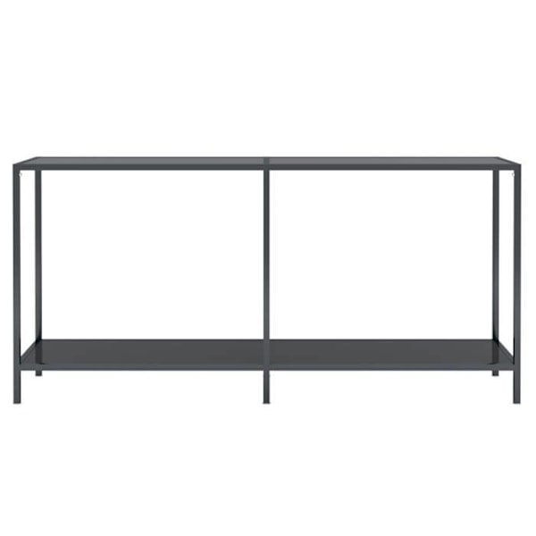 Praktisk konsolbord til en organiseret entree 160 x 35 x 75,5 cm hærdet glas og sort stål DEC032121 Svart