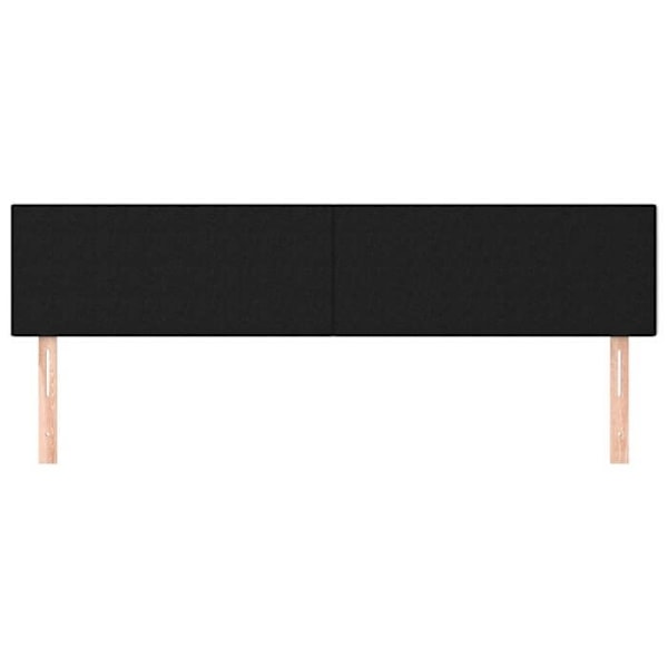 Hovedgærde til soveværelse, møbel i 2 dele, 80 x 5 x 78/88 cm, sort stof