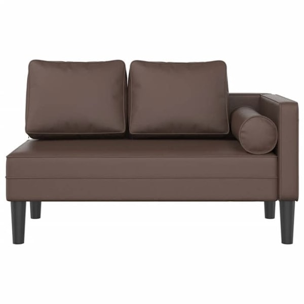 Meridienne chaise longue sohva sisätiloille PVC ruskeilla tyynyillä DEC026085 Flerfärgad