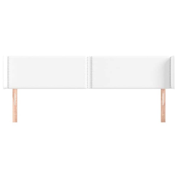 Huvudgavel - Vit - 163x16x78/88 cm - Konstläder - Klassisk - Hållbar Vit