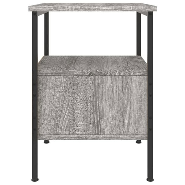 Sæt af 2 natborde med skuffe og hylde 34 x 36 x 50cm grå ingeniørtræ og metal DEC035650 kastanj