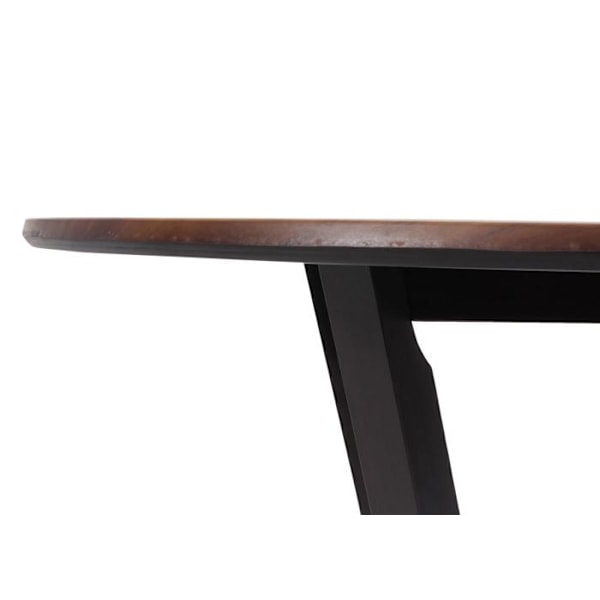 Bistrobord spisebord i træ og HPL, diameter 92 cm, udseende som sheshammel. 04_0008527 kastanj
