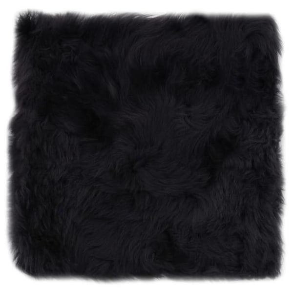 Set med 2 gråa stolsdynor 40 x 40 äkta fårskinn