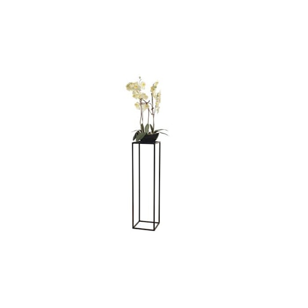 Moderne Planteholder Sort 34 x 34 x 103 cm Elegant Design i Jern Højde 103 cm DEC050066 Svart
