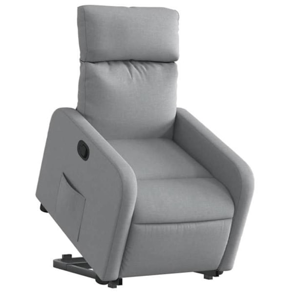 Fauteuil relax TV med komfortabel polstring, elektrisk løftefunktion i lys grå stof DEC027911 Grå