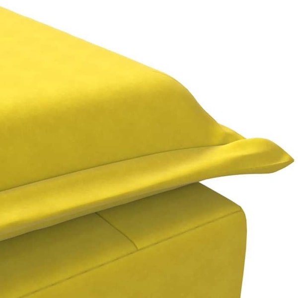 Meridienne chaise longue för inomhusmassage med kudde i gul sammet DEC026153 Gul