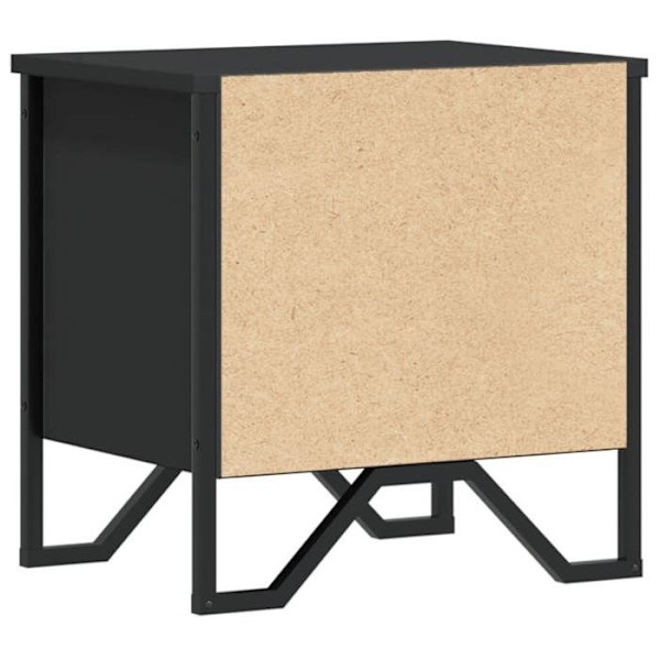 Yöpöytä avoimilla osastoilla 40 x 30 x 40 cm musta koneistettu puu ja metalli DEC034385 kastanj