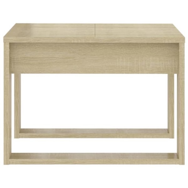 Sidobord möbel för vardagsrum 50 x 50 x 35 cm ingenjörsträ färg ek DEC032423 kastanj