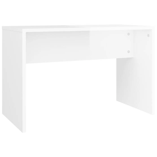 Vit spegelpall 70 x 35 x 45 cm vit ingenjörsträ DEC024975 Vit