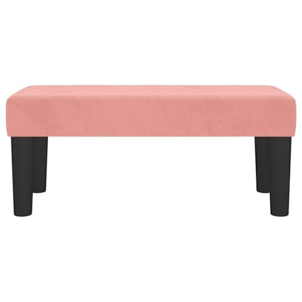 Sengebænk 70 x 30 x 30 cm i lyserød fløjl DEC024684 Rosa