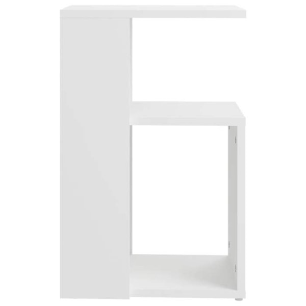 Side table for end of sofa 36 x 30 x 56 cm engineering wood white DEC032347 Vit