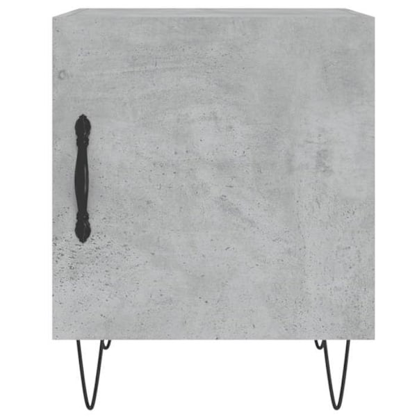 Sæt med 2 natborde med skab med dør 40 x 40 x 50 cm grå ingeniørtræ DEC035394 kastanj