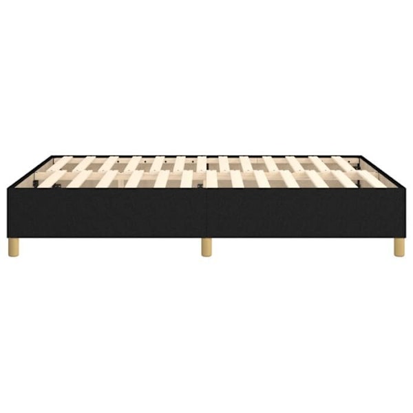 Sommier med lameller på ben ramme til seng 140x200 cm sort stof TDL0207015 Svart